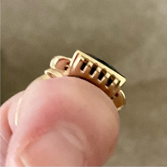 10k London Blue Topaz Yellow Gold Ring - Picture 9 of 12